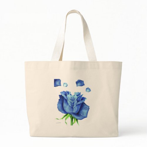 Blue Rose Flower Painting - Multi bag