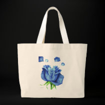 Blue Rose Flower Painting - Multi bags