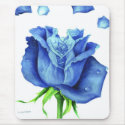 Blue Rose Flower Painting - Multi mousepads by JUDERM Blue Rose Flower Painting - Multi mousepads