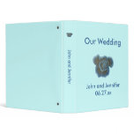 Blue Rose Flower Wedding Binders Template