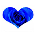 Blue Rose Heart Poster posters