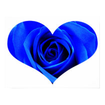 Blue Rose Heart Poster posters