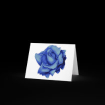 blue rose image notecard