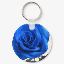 Blue Rose Keychain