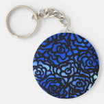 blue rose keychain