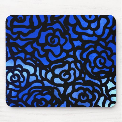 blue rose mousepad