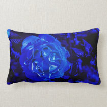 Blue rose on a pillow, pillows