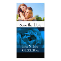 Blue Rose  /photo  "Save the Date" Personalized Photo Card