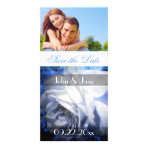 Blue Rose  /photo  "Save the Date" Customized Photo Card