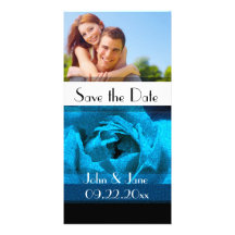 Blue Rose  /photo  "Save the Date" Picture Card