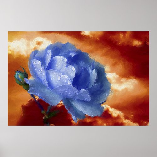 Blue Rose print