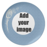 Blue Rose Rim Create your own plate