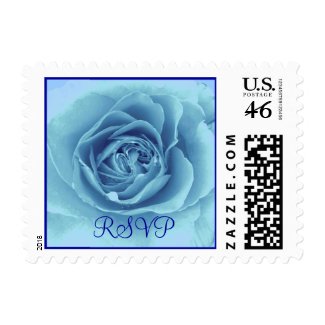 Blue Rose RSVP Stamp stamp