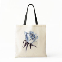 blue rose tote canvas bag