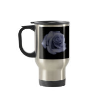 Blue rose travel commuter mug by Rowood Blue rose travel commuter mug