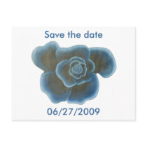 Blue Rose, wedding Save the date postcards