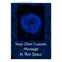 Blue Rose. With Black and Deep Blue. Cards