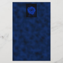 Blue Rose. With Black and Deep Blue. Custom Flyer