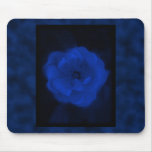 Blue Rose. With Black and Deep Blue. Mouse Pad