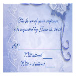 Blue roses Invitation response card