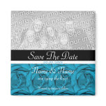 Blue roses magnets templates - customizable