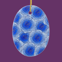 Blue Roses Ornament ornaments
