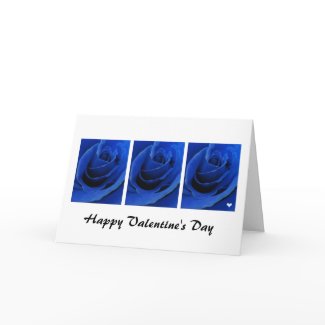 Blue Roses Valentine Card card