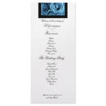 BLUE ROSES Wedding Program Announcement Custom Rack Card