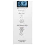 BLUE ROSES Wedding Program Announcement Rack Card Design