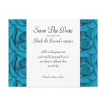 Blue roses - wedding save the date template postcards