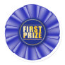 blue rosette first prize sticker