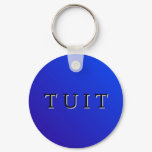 Blue Round Tuit Keychain Blue Round Tuit Keychain