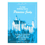 Blue Royal Castle Birthday Party Invitation
