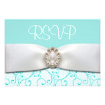 Blue RSVP Wedding Cards Custom Announcements