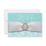 Blue RSVP Wedding Cards Custom Announcements