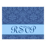 Blue RSVP Wedding Response Card Custom Announcement at Zazzle