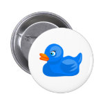 Blue Rubber Duck Pinback Button