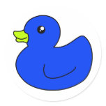 Blue Rubber Duck stickers