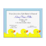 Blue Rubber Ducky Shower Invitation Postcards