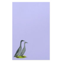 Blue Runner Ducks Personalized Stationery