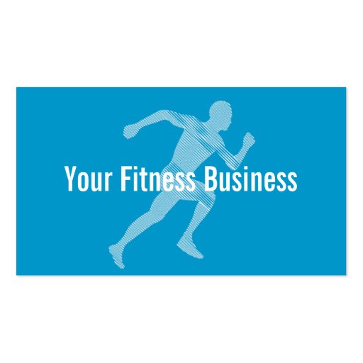 Blue Runner Fitness/Workout Business Card (front side)
