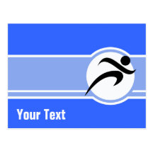 Blue Running Postcard