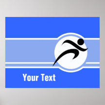 Blue Running Posters