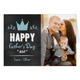 Blue Rustic Chalkboard Father's Day Card