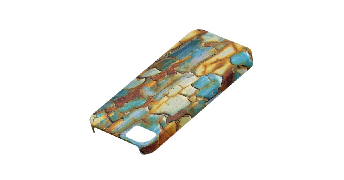 Blue Rusty Chipping Paint iPhone 5 case Zazzle
