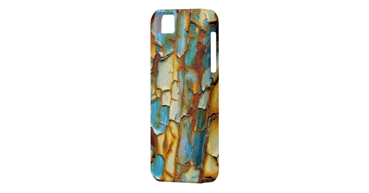 Blue Rusty Chipping Paint iPhone 5 case Zazzle