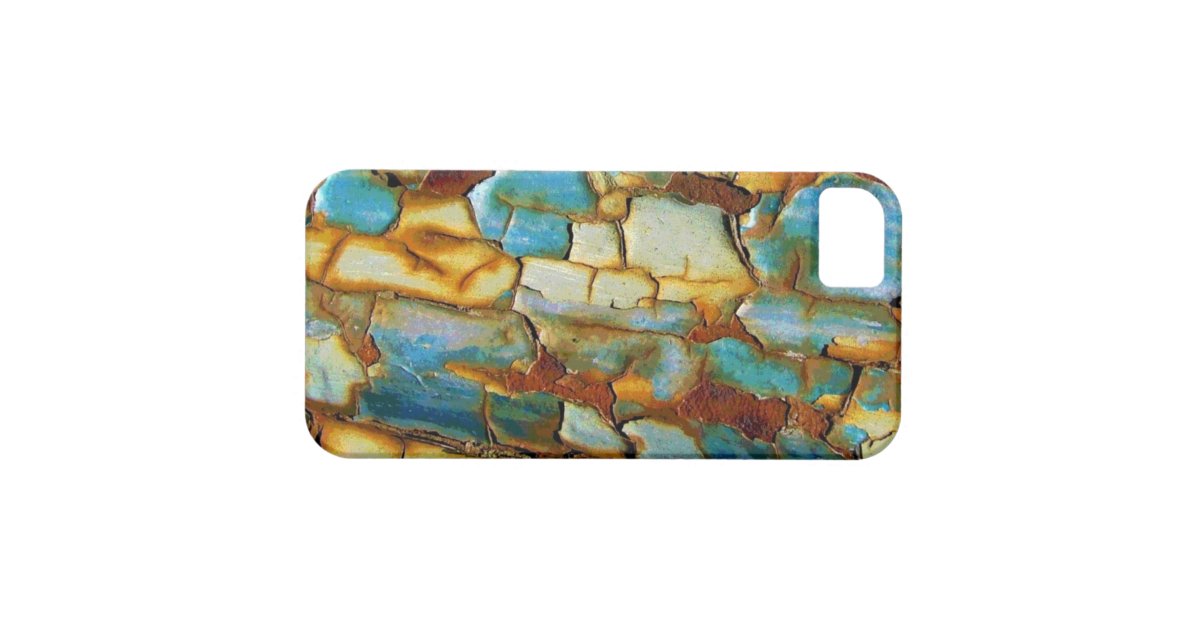 Blue Rusty Chipping Paint iPhone 5 case Zazzle