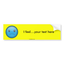 Blue Sad Bumper Sticker