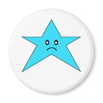 Blue Sad Star magnets by designedbylisa Blue Sad Star magnets