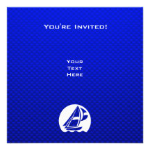 Blue Sailing Custom Invitation